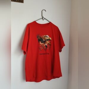 Gildan T-shirt Shirt Women XL Red DryBlend Casual Comfort Novelty Kansas City